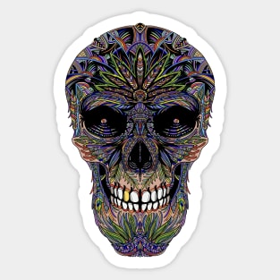 Sugar Skull Day of the Dead Art version #1 Colored Sticker
